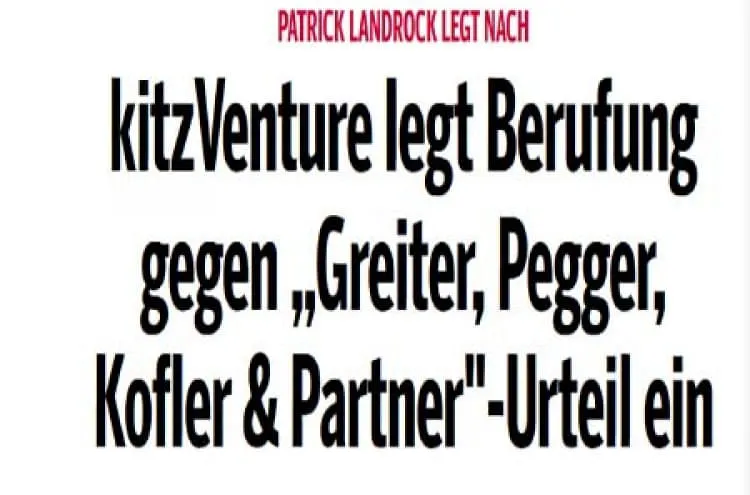 kitzVenture legt Berufung gegen 